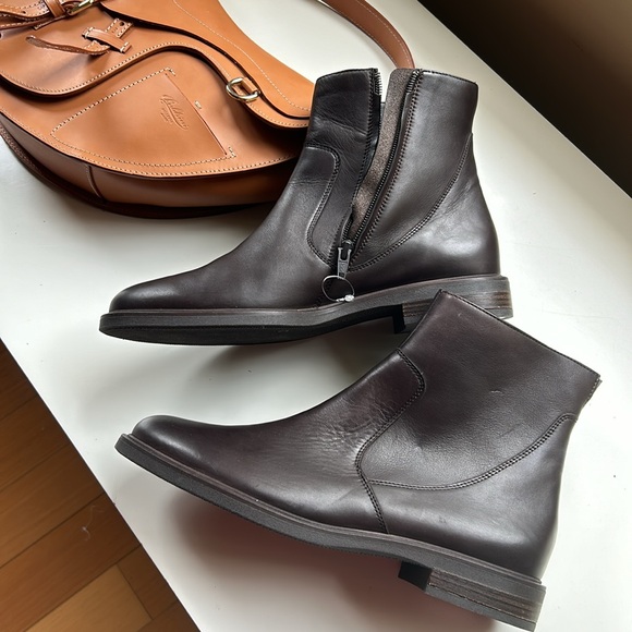 paul green brown leather ankle boots - Picture 9 of 12